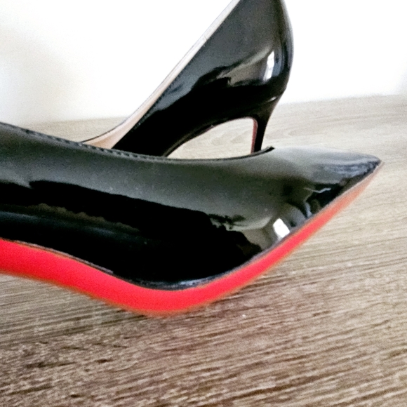 Christian LouBoutin Kate Pumps Patent calf leather Black Size 38 Fits 7-7.5 US - Picture 15 of 16